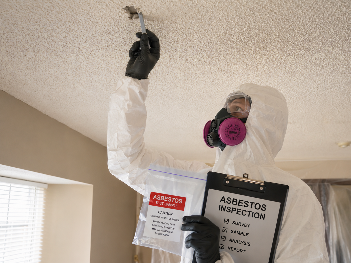 Asbestos removal preparation and containment for a Squamish renovation project
