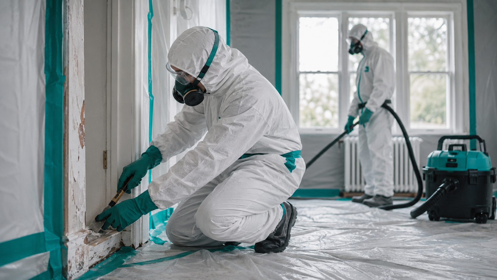 Contained hazardous material removal work area